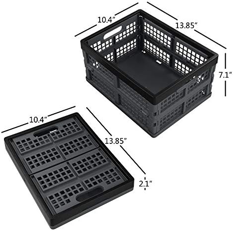 4-Pack 15 L Plastic Collapsible Storage Crates, Folding Baskets - Image 2