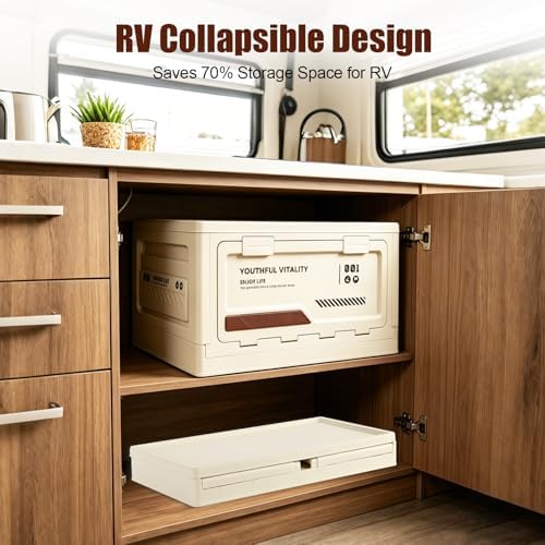 Collapsible Storage Bins with Lids, Camping Storage Box, 50L Foldable - Image 2