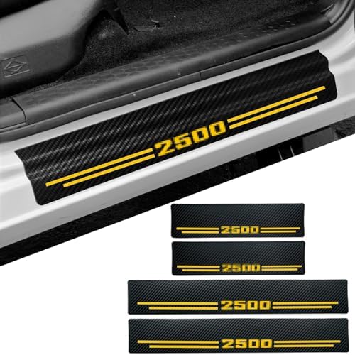 Car Accessories 4 Pcs Carbon Fiber Door Sill Scuff Plate Auto Door Entry Guard by Hong+HT