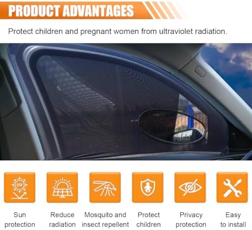 Car Window Shade, Breathable Mesh Privacy Protection Shade, Stretch Car Window - Image 3