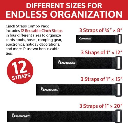Reusable Cinch Straps Combo 12 Pack - Image 2