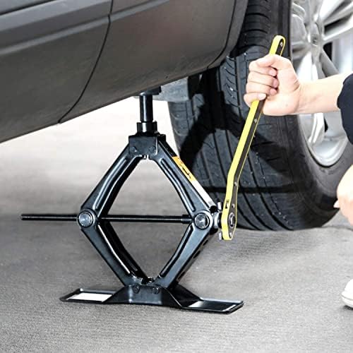 Steel Scissor Jack for Car 1.8 Ton Oversized Base, Tire Changing Kit, Ratchet - Image 6