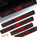 Door Sill Protectors for 5-Serie 540i, Carbon Fiber Leather Front/Rear Door by CHIYLE