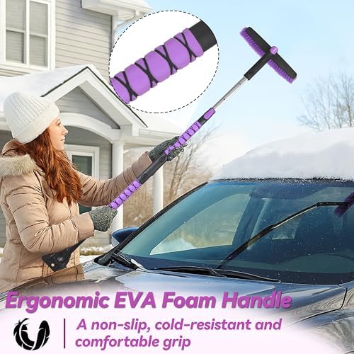 Gardzen 2-Pack 57" Extendable Snow Brush - Image 3