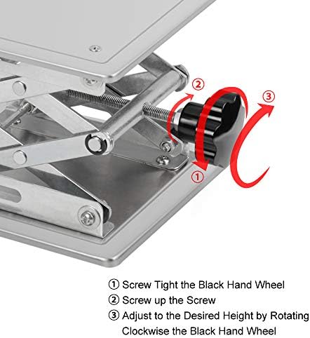 stonylab 11.8 x 11.8 inch Lab Scissors Jack, 300 x 300 mm Stainless Steel - Image 5