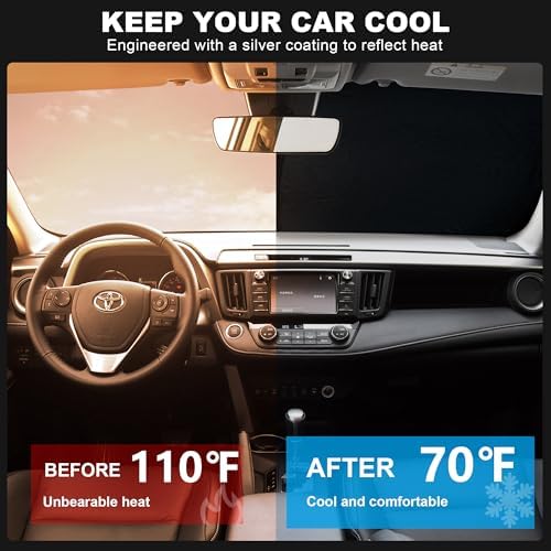 Foldable Front Windshield Sunshade fit - Image 2