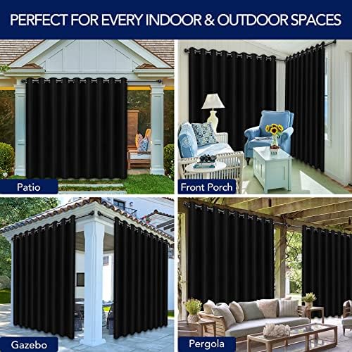 PureFit Outdoor Curtains for Patio Waterproof Weatherproof Outside Curtains - Image 5