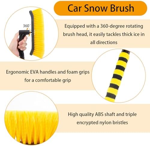 25.5" Car Snow Brush and Detachable Ice Scraper, Snow Shovel - Image 4