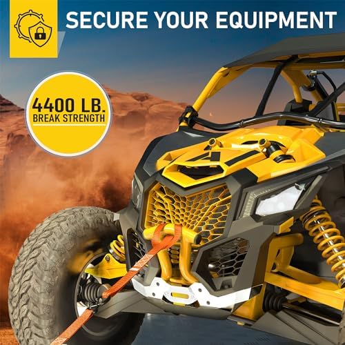 AUGO Heavy Duty Ratchet Straps & Soft Loops – Pack of 4 Extra Strong 1.5” by - Image 5