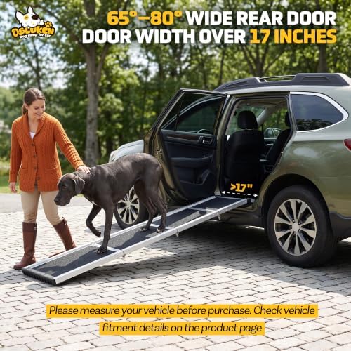 71" Aluminum Alloy Dog Ramp for Car SUV Truck Side Door, Outdoor Foldable Pet - Image 6