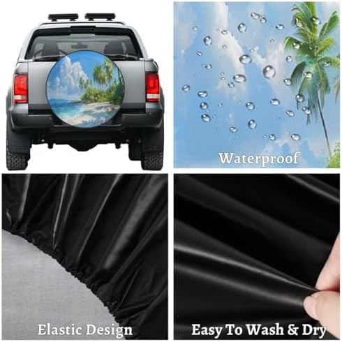 Summer Beach Sea Spare Tire Cover Dust-Proof Wheel Protector - Image 4