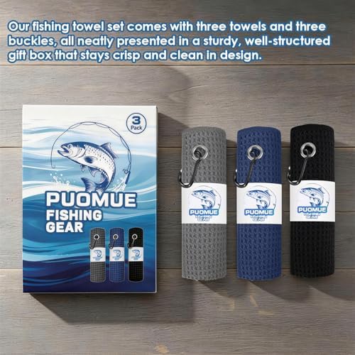 Puomue 3 Pack Microfiber Fishing Towels - Image 3