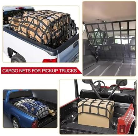 Cross Rail Roof Rack Trunk Rooftop Net Mesh Cargo Truck Trailer Dumpster Extend - Image 4