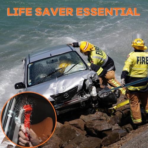 SINSEN Car Safety Hammer Set of 3 Emergency Escape Tool Auto Car Window Glass - Image 5