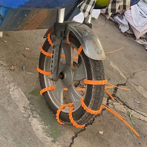 20PC Reusable Anti Skid Snow Tire Chains, Tire Zip Ties - Image 6