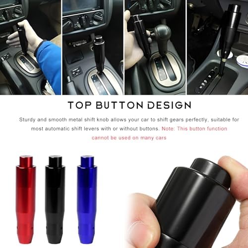 Automatic Shift Knob with Push Button, 5.7" Weighted Shifter Lever Handle Car - Image 6
