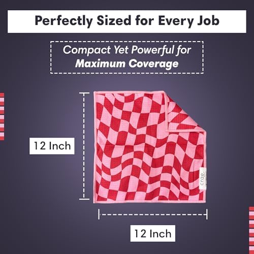Double-Sided Microfiber Washcloths, Waffle Weave Kitchen Washcloths - Image 4