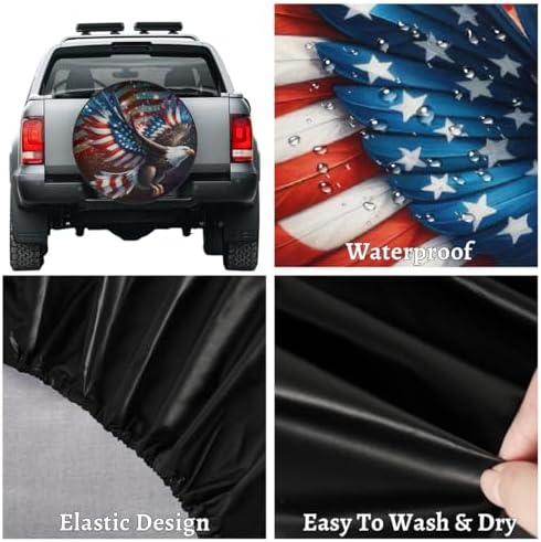 Eagle Spare Tire Cover 17in Spare Wheel Covers Tire Storage Cover - Image 4