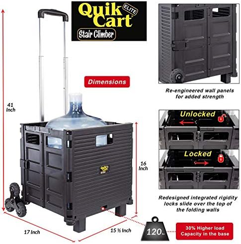 dbest Products Quik Cart Elite Stair Climber Rolling Crate - Image 4