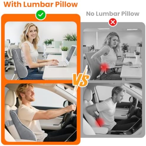 CloudBliss Lumbar Support Pillow, Memory Foam - Image 3