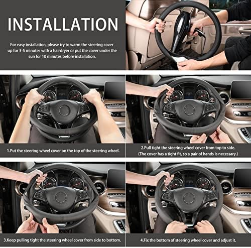COFIT Breathable Car Steering Wheel Cover 15 inch Auto Universal Leather Wrap - Image 6