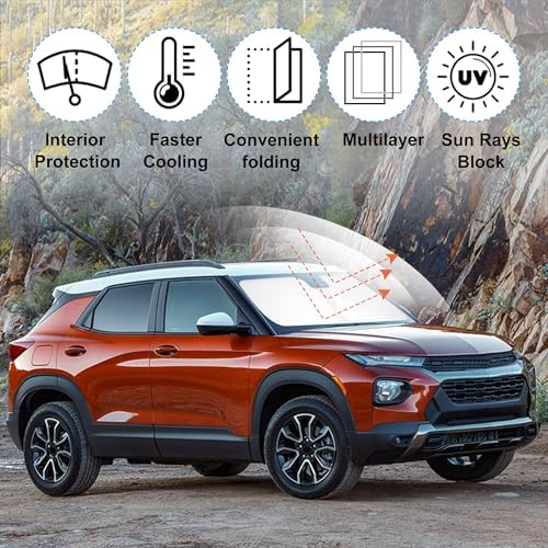 Windshield Sunshade for 2021-2025 2026 Chevrolet Trailblazer - Image 2