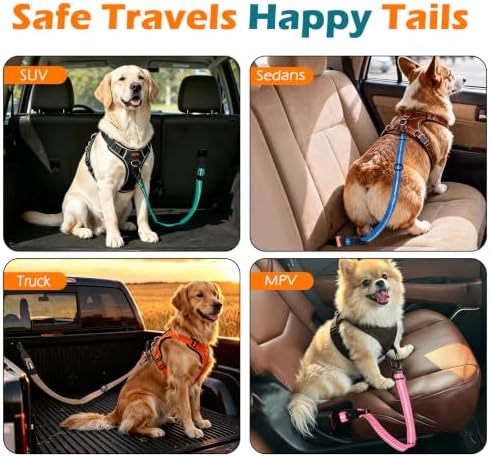PetBonus 2 Pack Dog Seat Belt for Car, Durable Dog Car Harness for Vehicle - Image 5
