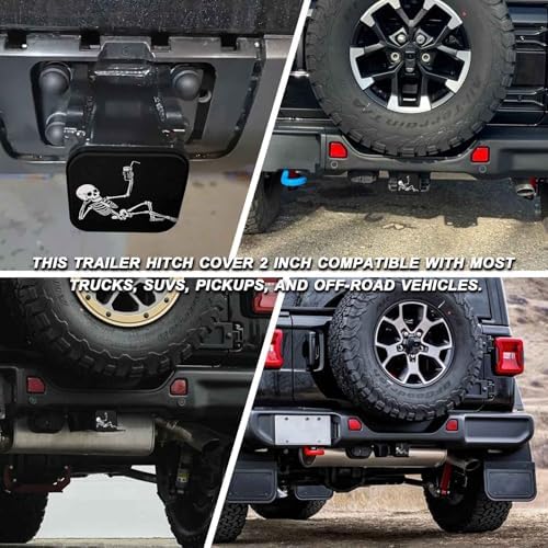 Trailer Hitch Cover 2 Inch Square Receiver Hitch Cover Rubber Tube Plug - Image 5