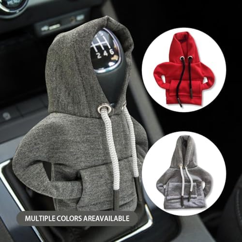 JOYCOURT 2PCS Car Gear Shift Hoodie Auto Shifter Knob Cover - Image 6