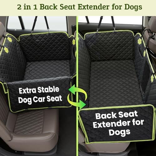 2-in-1 Dog Car Seat Cover for Back Seat, Transform to Passenger Mode - Image 2