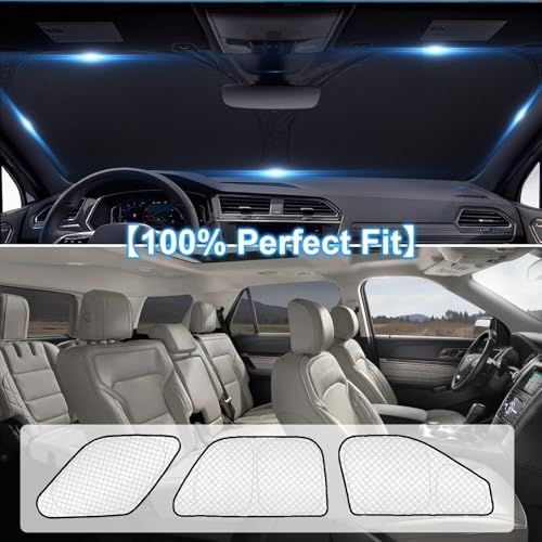 KMF 8pcs Thicken Sun Shades for Ford Explorer 2011-2019 Accessories, Windshield - Image 5