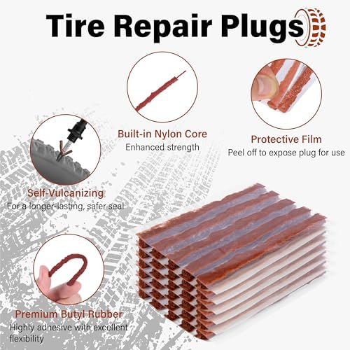 30 PCS Tire Plugs Heavy Duty, Rubber Tires Plug, Tires Repair Strings - Image 3