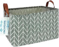 Rectangular Collapsible Grey Point Storage Basket Nursery Organizer by LANGYASHAN