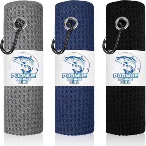 Puomue 3 Pack Microfiber Fishing Towels by Puomue