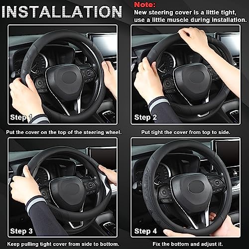 GIANT PANDA Microfiber Leather Steering Wheel Cover - Image 7