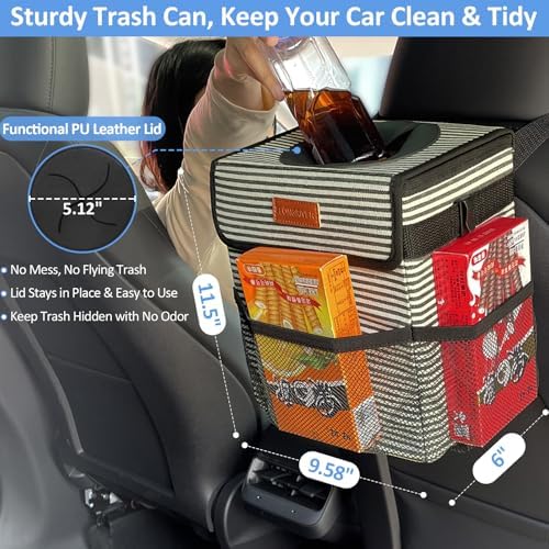 ELONGRIVER Leak Proof Car Trash Can - Image 2
