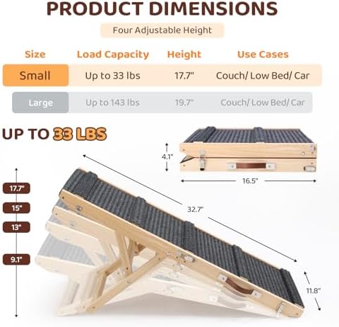 VINGLI Dog Ramp for Bed, Portable Pet Ramp for Car - Image 5
