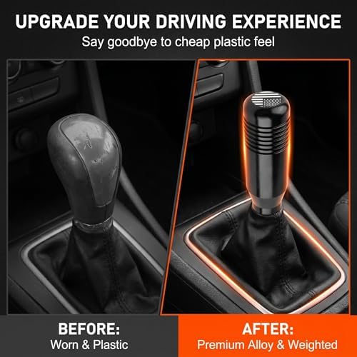 1 PC Gear Shift Knob, 5 Inches Weighted Metal Skull Design Gear Lever, Manual - Image 4