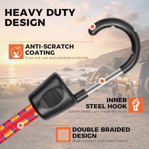 32-Piece Bungee Cords with Hooks - Image 3