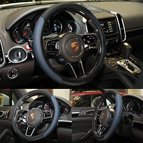 Steering Wheel Cover, Microfiber Leather Splicing - Image 3
