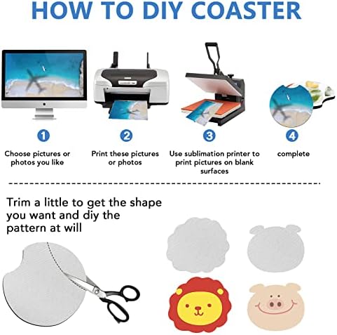 150 PCS Sublimation Blank Car Coasters, 2.75 in Circular Opening Blank - Image 3