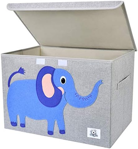 Large Toy Box Storage with Lid, Foldable Fabric Toy Chest Storage by CLCROBD