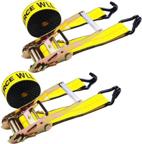 2 Pack Ratchet Straps Heavy Duty, 000 Lbs Break Strength, Cargo Straps by Unknown