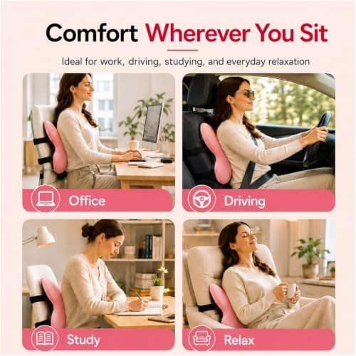 Memory Foam Lumbar Support Pillow, Back Support - Image 3