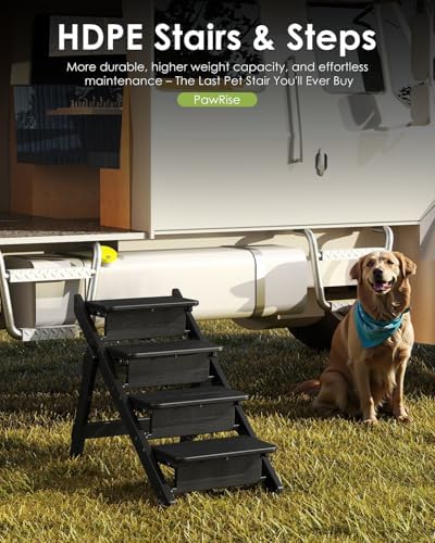 GREENVINES Foldable Dog Stairs & Steps, 2-in-1 HDPE Pet Ramp - Image 4