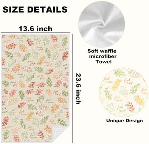 Fall Maple Leaf Trump Kitchen Towels Gifts - Image 2