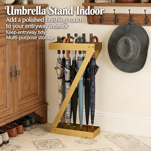 Umbrella Holder for Entryway, Metal Umbrella Storage Rack Ideal for Home Office - Image 2