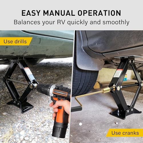 RV Scissor Jack Stabilizer 7500lbs Heavy Duty 24" RV Trailer Stabilizer - Image 6