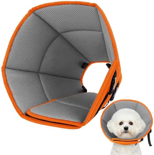 Allroaring Soft Dog Recovery Cone Adjustable Stop Licking Wounds Orange S by Allroaring