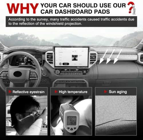 Autorder Gray Dashboard Cover Mat - Image 2